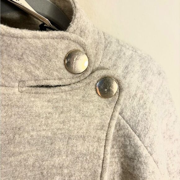 NWT Ba&Sh Come Wool White Tranch Coat Black Leather Belt Size XS - Picture 11 of 16